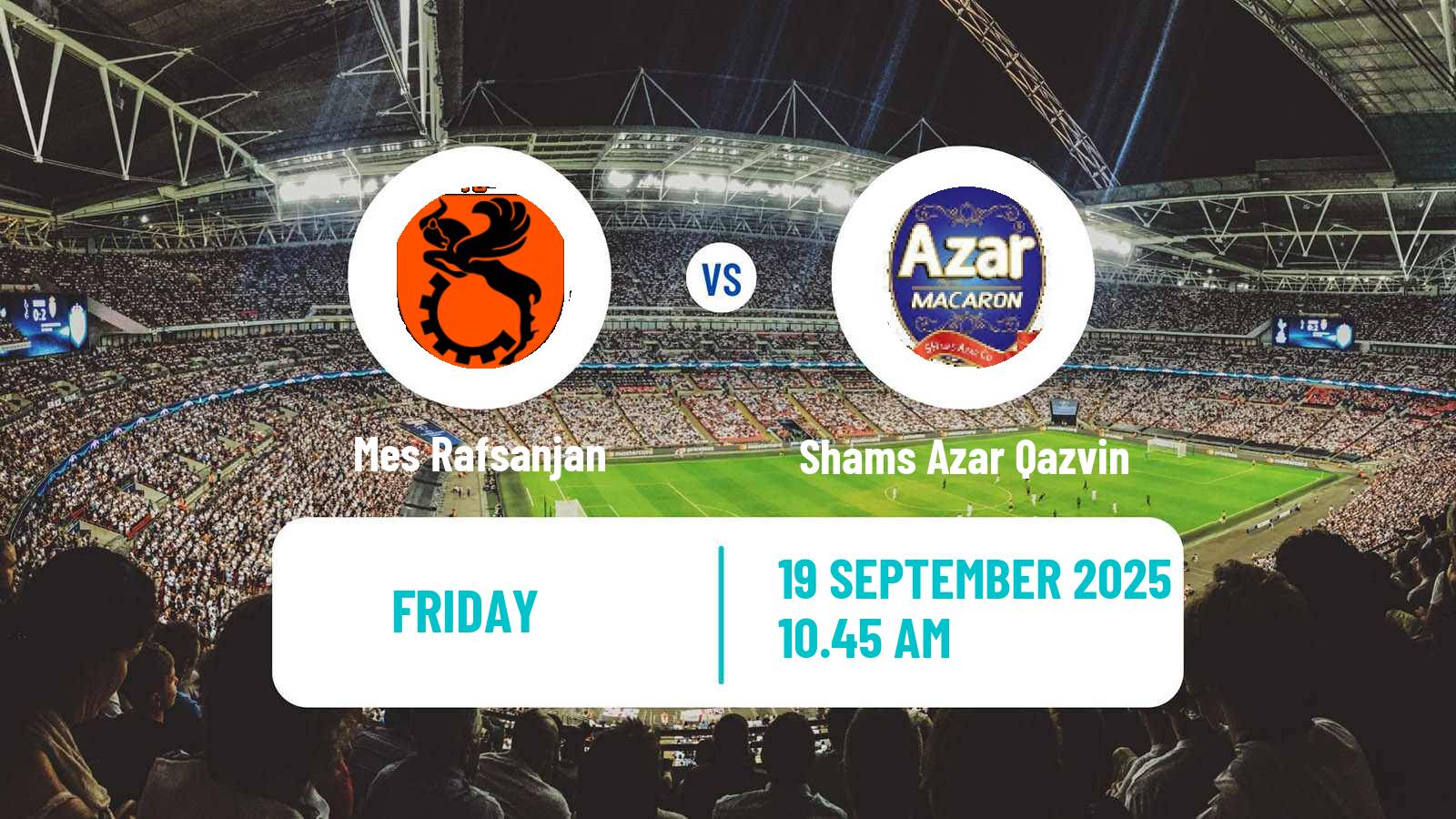 Soccer Iran Pro League Mes Rafsanjan - Shams Azar Qazvin