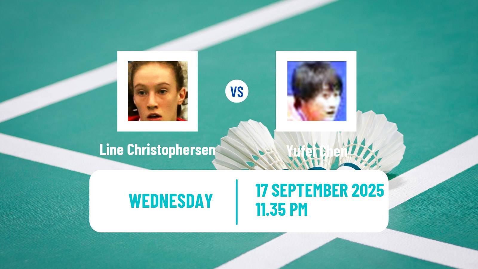 Badminton BWF World Tour China Masters 3 Women Line Christophersen - Yufei Chen