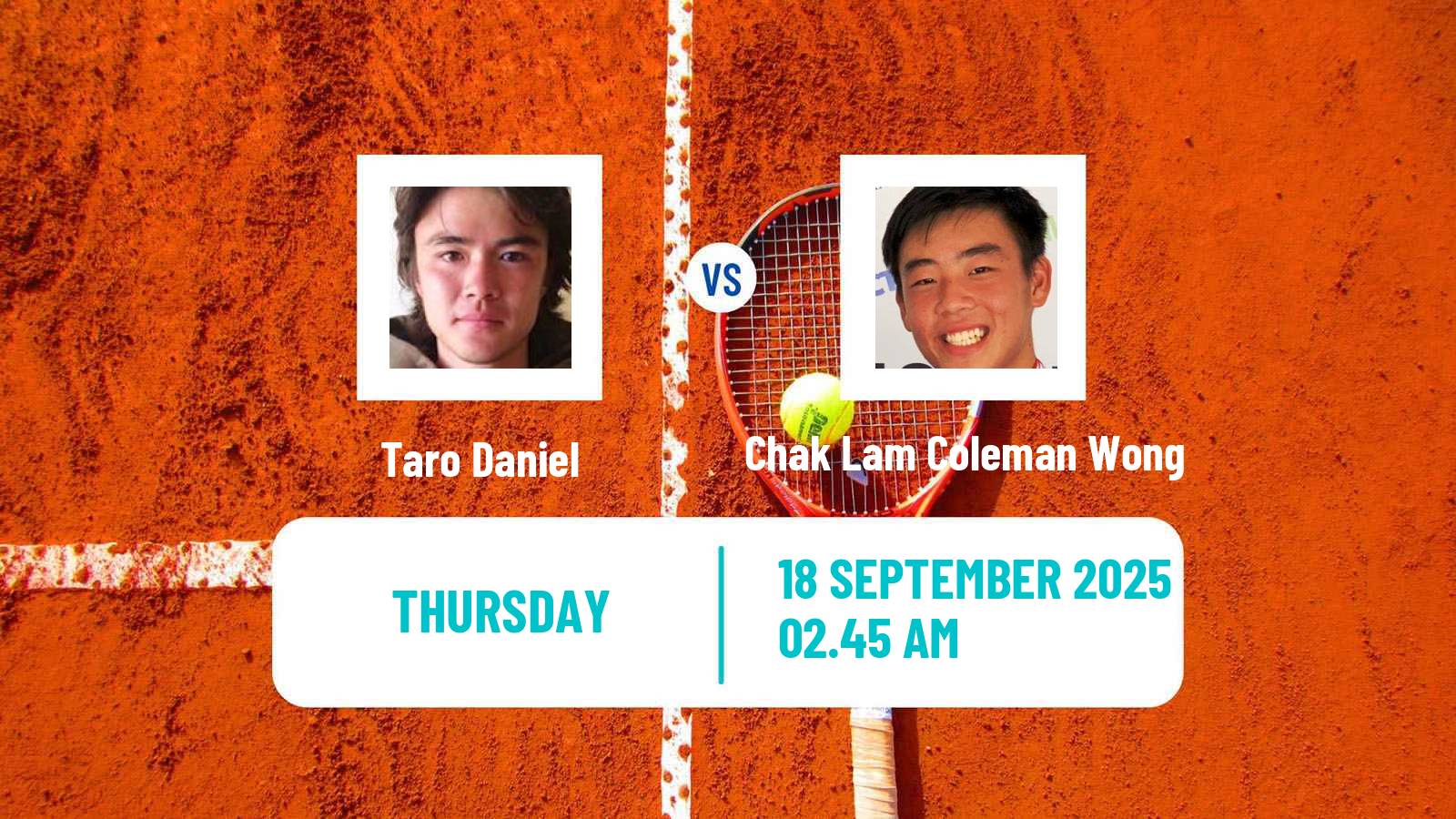 Tennis ATP Chengdu Taro Daniel - Chak Lam Coleman Wong
