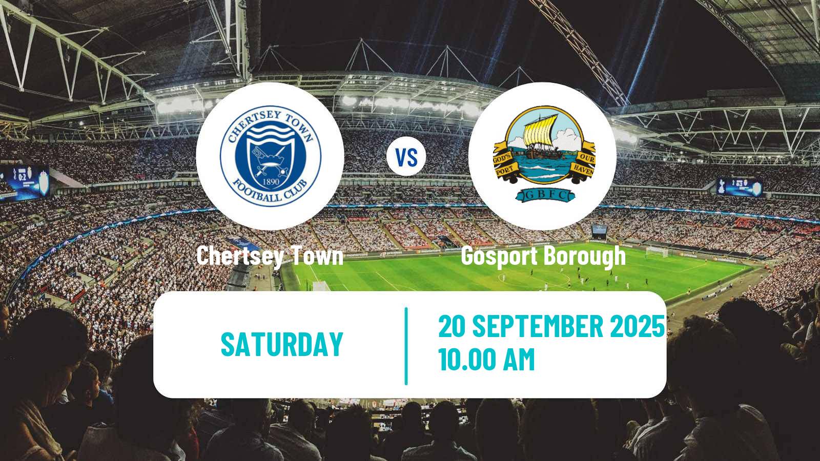 Soccer English Southern League South Division Chertsey Town - Gosport Borough