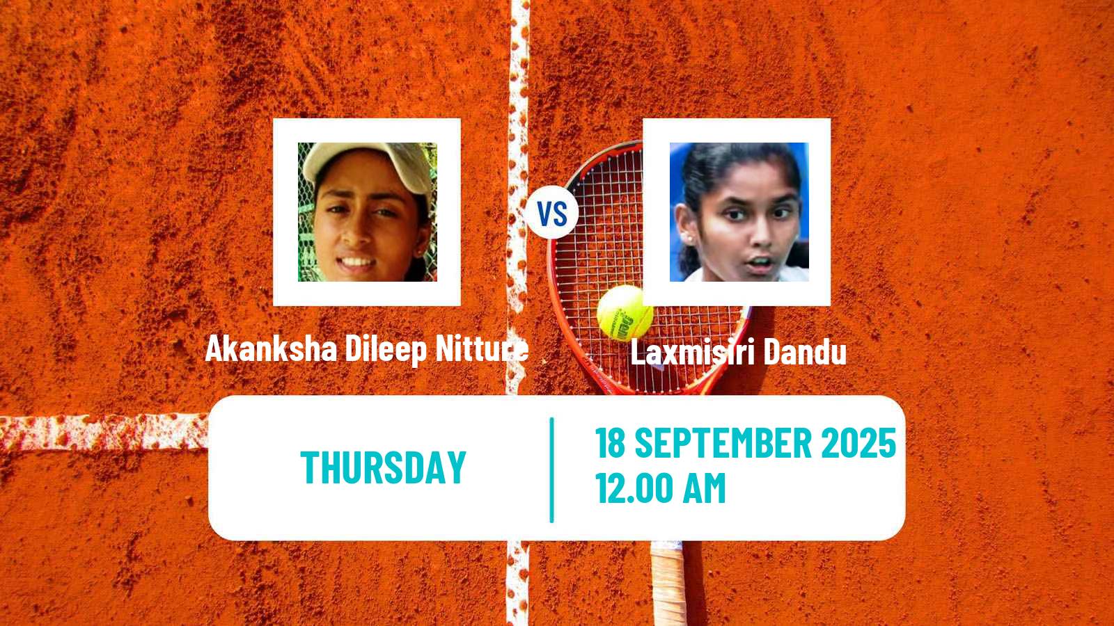 Tennis ITF W15 Gurugram Women Akanksha Dileep Nitture - Laxmisiri Dandu