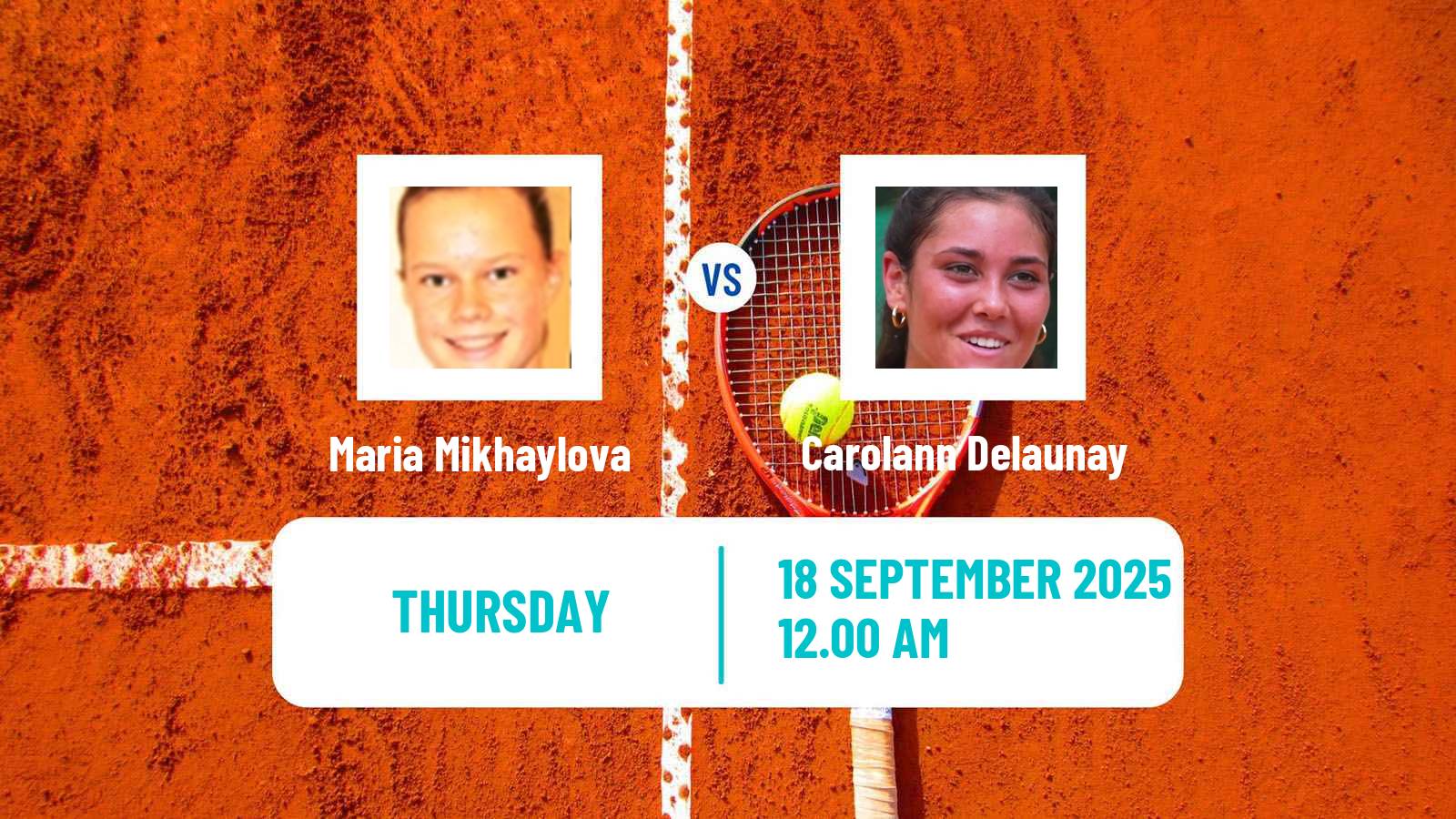 Tennis ITF W15 Gurugram Women Maria Mikhaylova - Carolann Delaunay