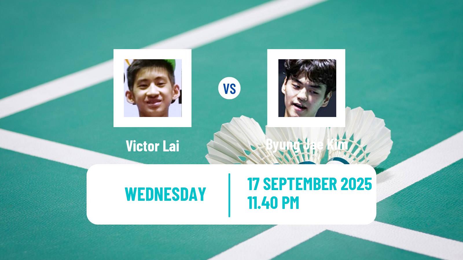 Badminton BWF World Tour Indonesia Masters 2 Men Victor Lai - Byung Jae Kim