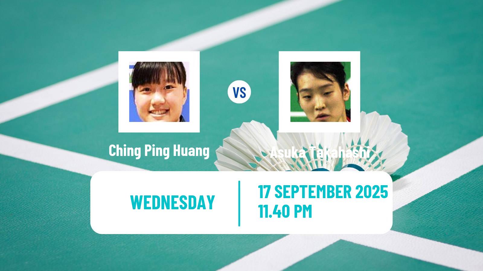 Badminton BWF World Tour Indonesia Masters 2 Women Ching Ping Huang - Asuka Takahashi