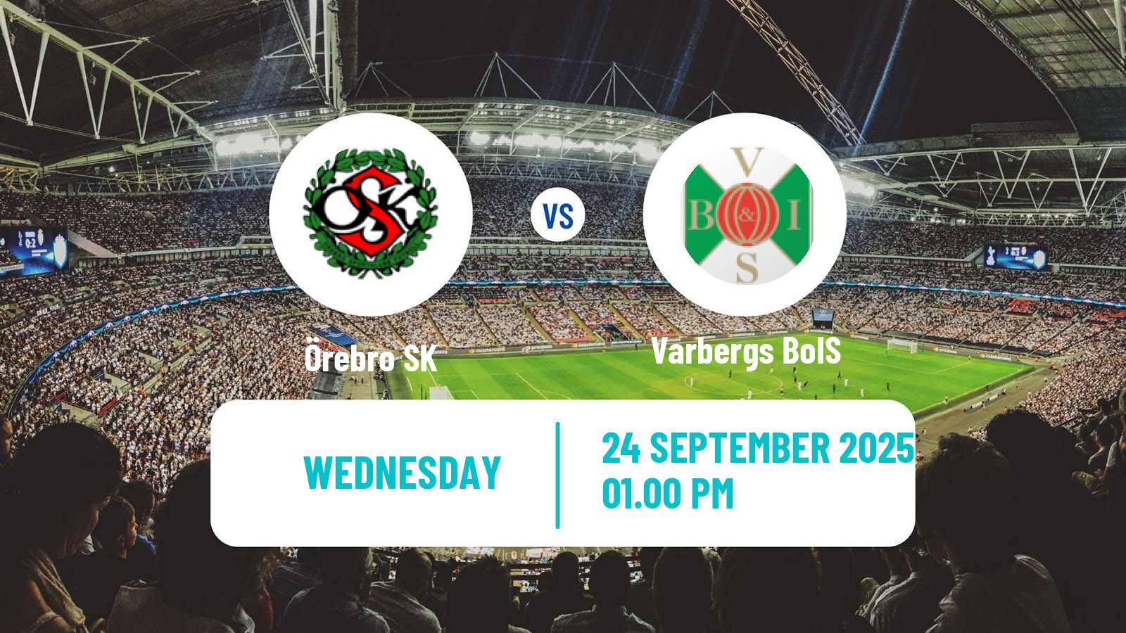 Soccer Swedish Superettan Örebro - Varbergs BoIS