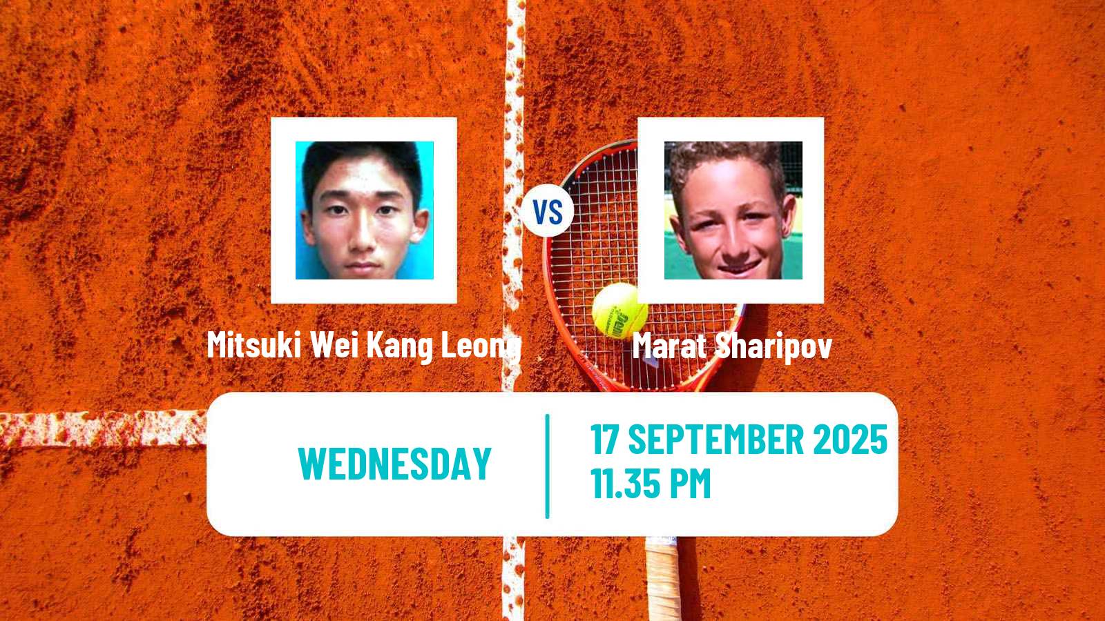 Tennis ITF M25 Guiyang Men Mitsuki Wei Kang Leong - Marat Sharipov