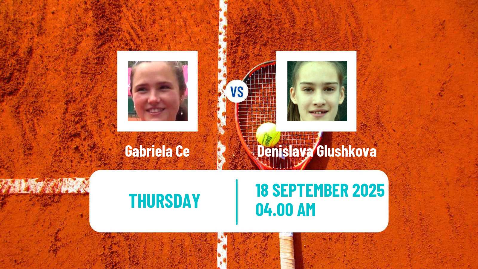 Tennis ITF W75 Kursumlijska Banja 3 Women Gabriela Ce - Denislava Glushkova