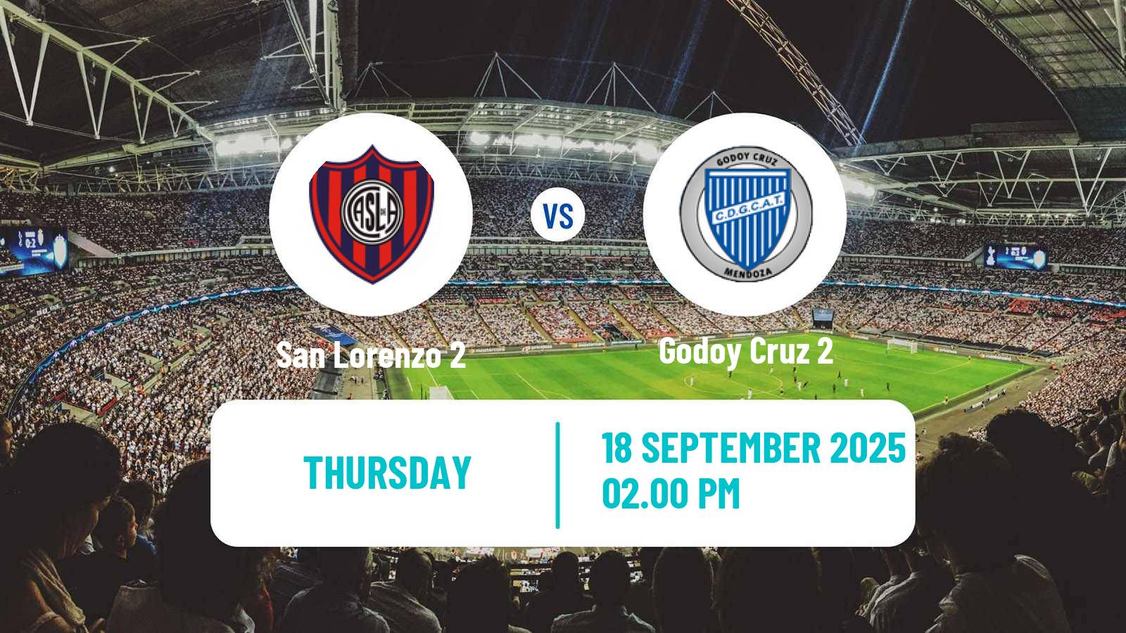 Soccer Argentinian Reserve League San Lorenzo 2 - Godoy Cruz 2