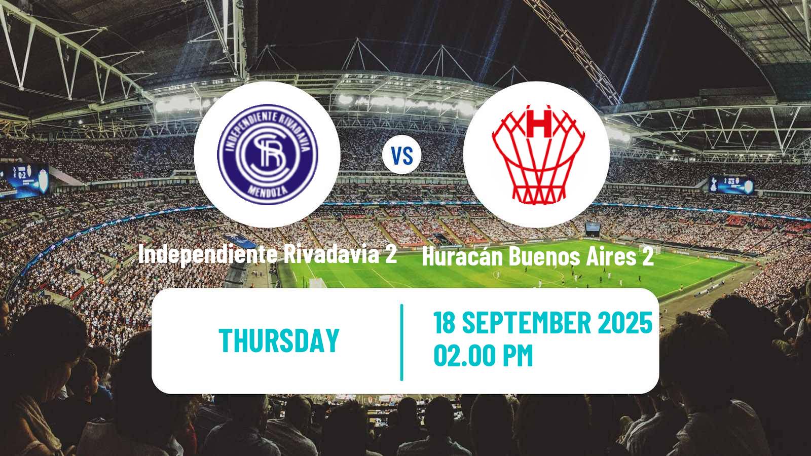 Soccer Argentinian Reserve League Independiente Rivadavia 2 - Huracán Buenos Aires 2