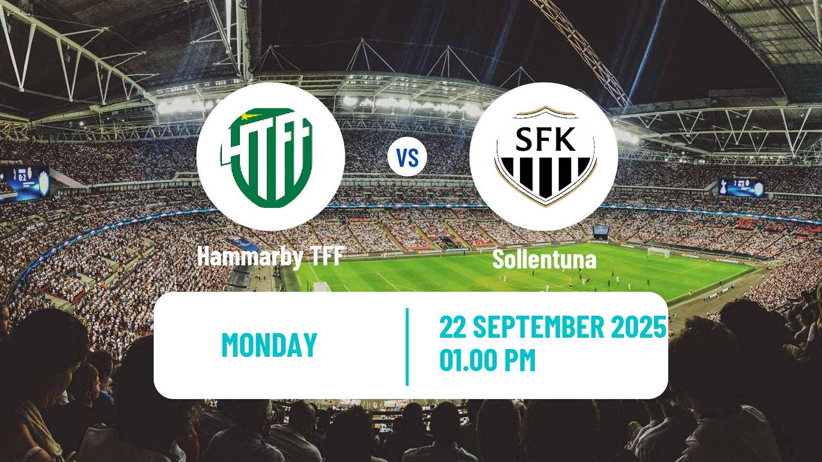 Soccer Swedish Division 1 Norra Hammarby TFF - Sollentuna