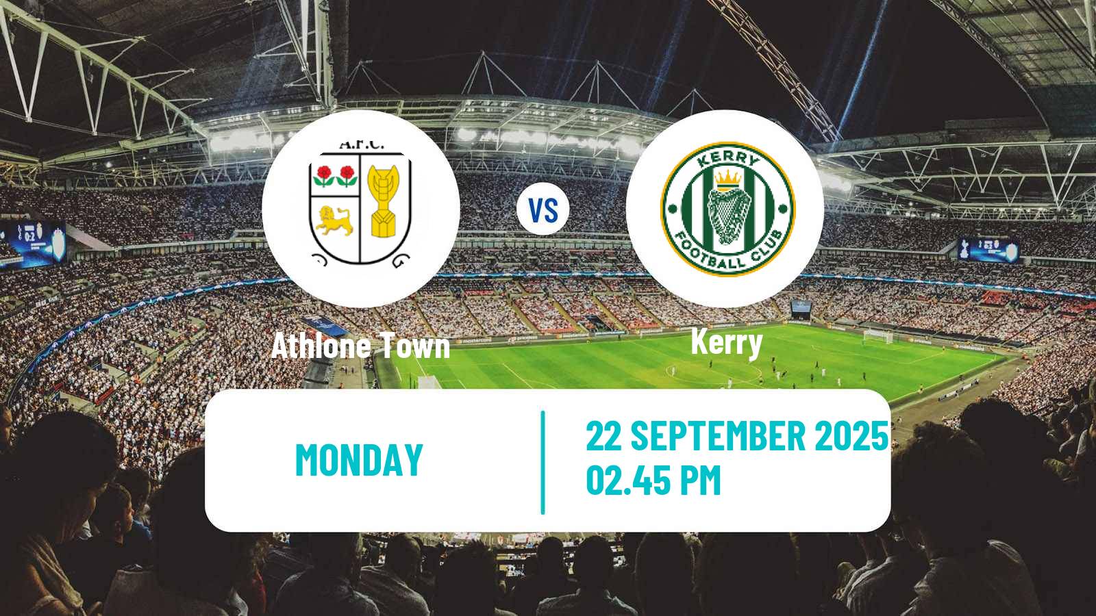 Soccer Irish Division 1 Athlone Town - Kerry