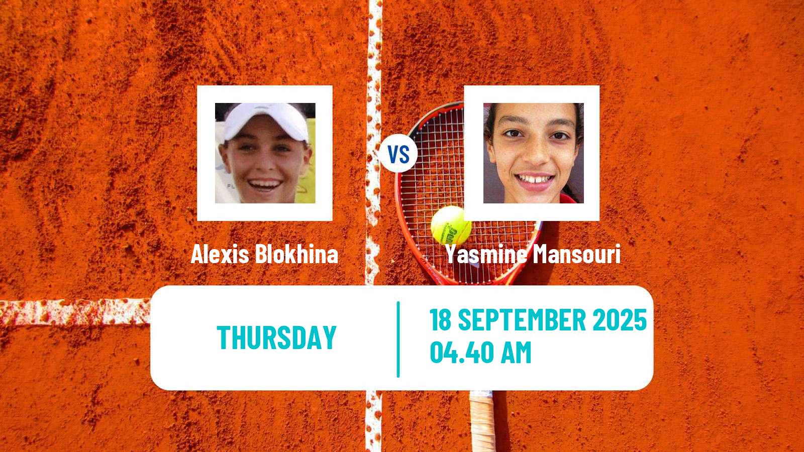 Tennis ITF W35 Monastir 4 Women Alexis Blokhina - Yasmine Mansouri
