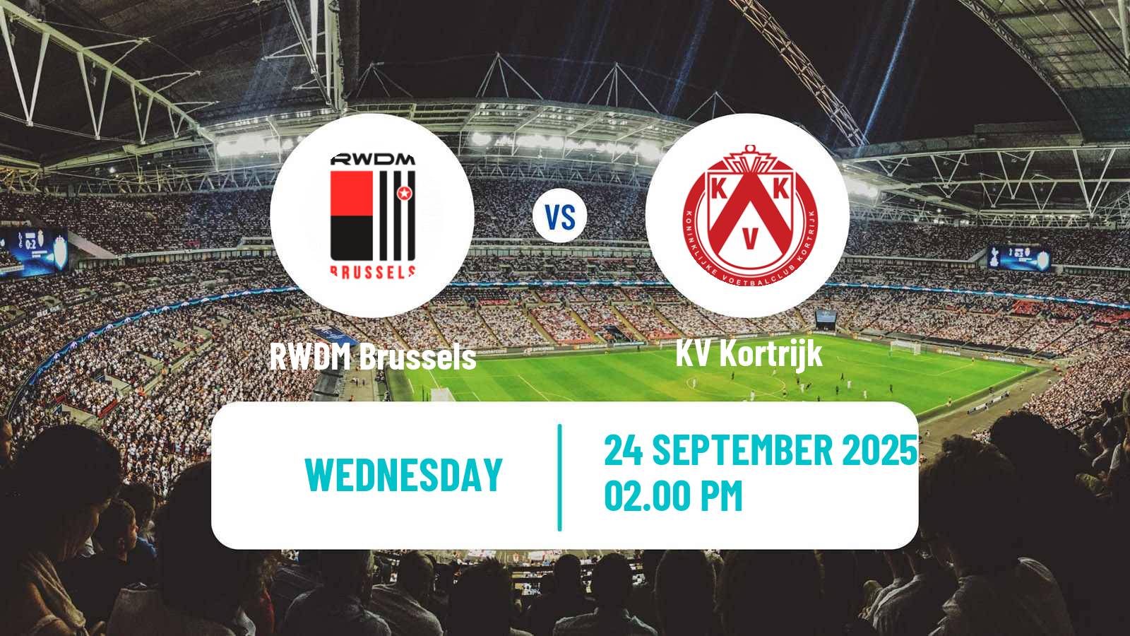 Soccer Belgian Сhallenger Pro League RWDM Brussels - Kortrijk
