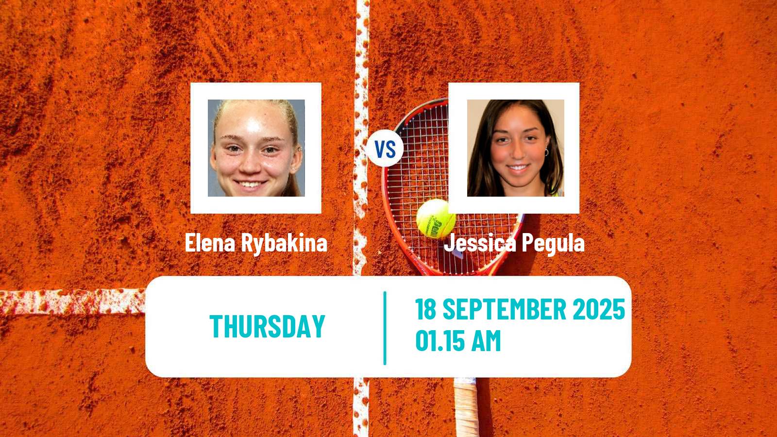Tennis WTA Billie Jean King Cup World Group Elena Rybakina - Jessica Pegula