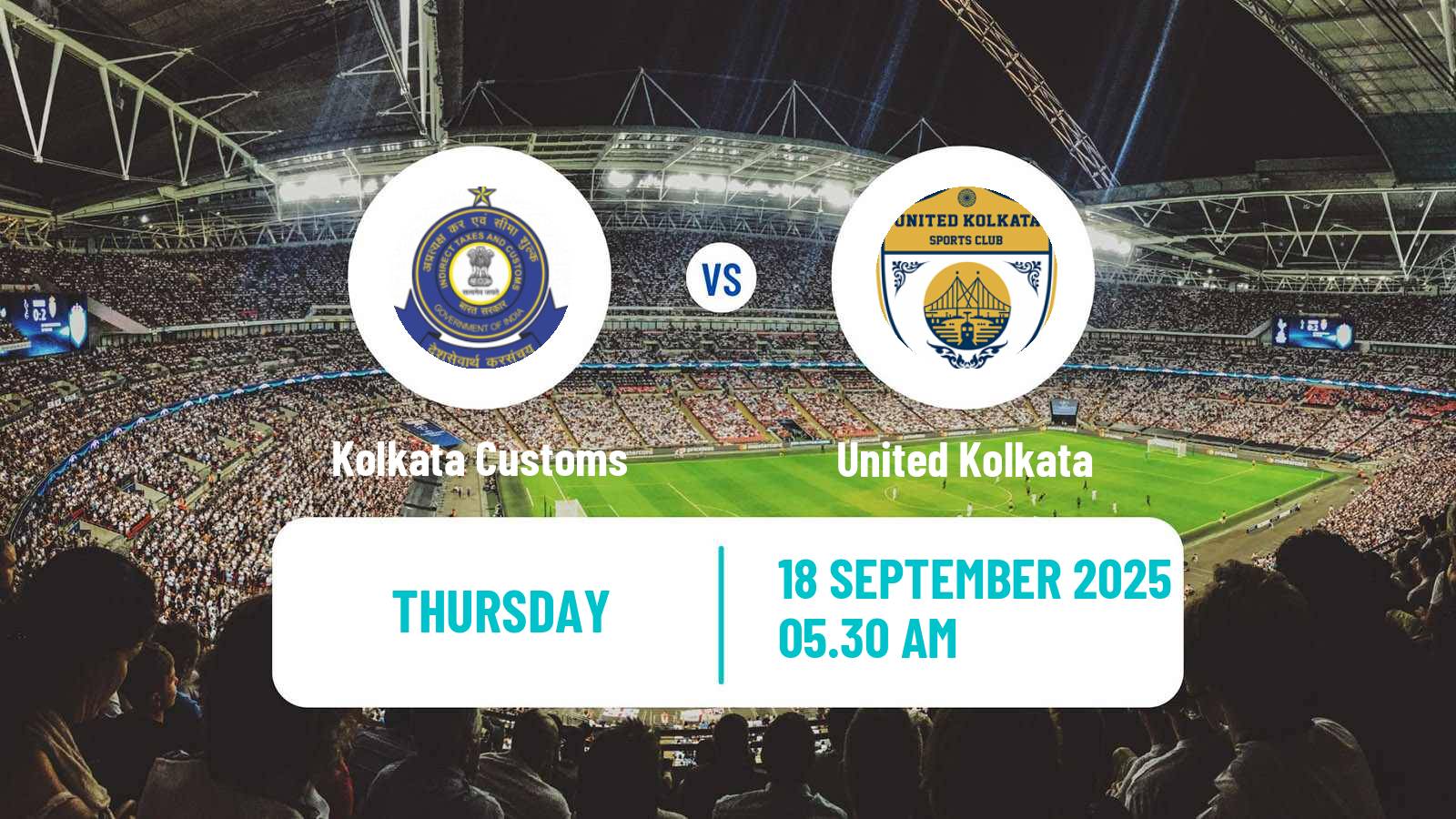 Soccer Calcutta Premier Division Kolkata Customs - United Kolkata