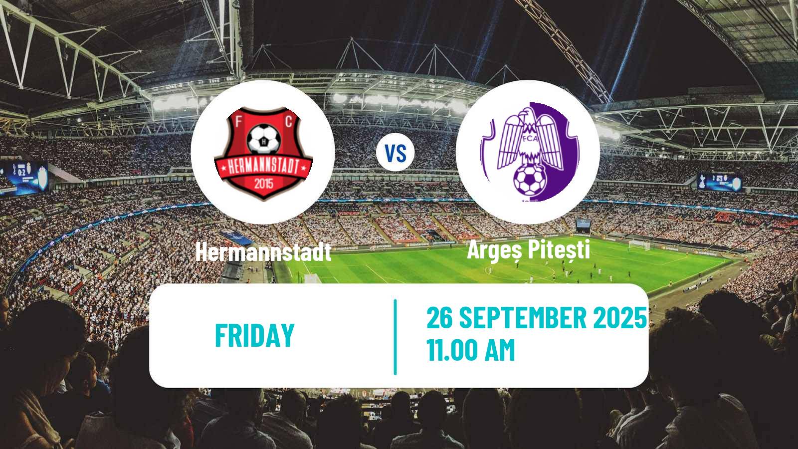 Soccer Romanian Liga 1 Hermannstadt - Argeș Pitești