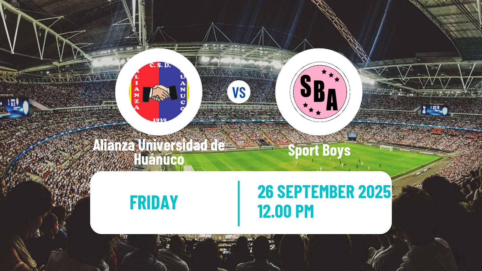 Soccer Peruvian Liga 1 Alianza Universidad de Huánuco - Sport Boys