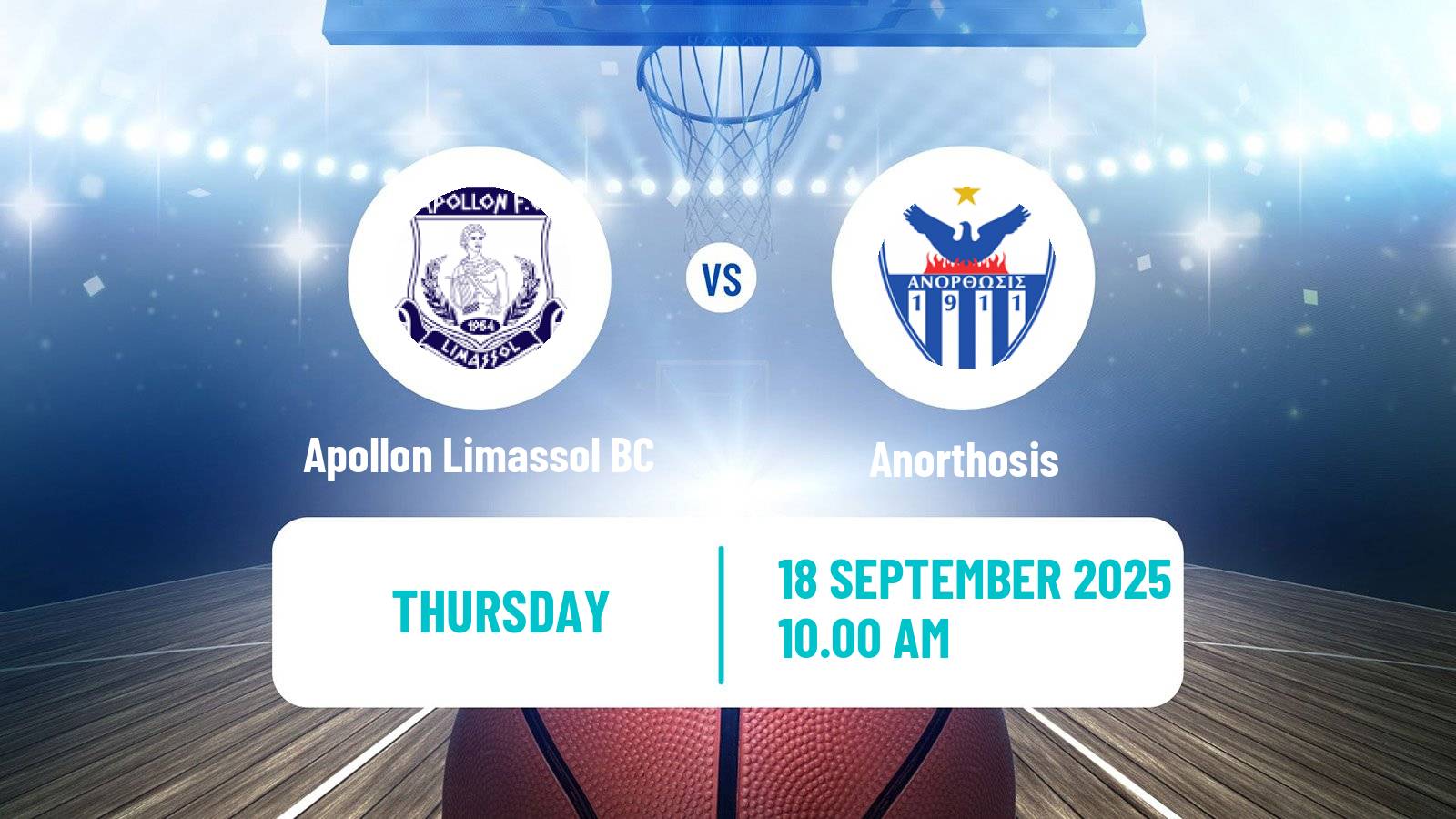 Basketball Club Friendly Basketball Apollon Limassol BC - Anorthosis
