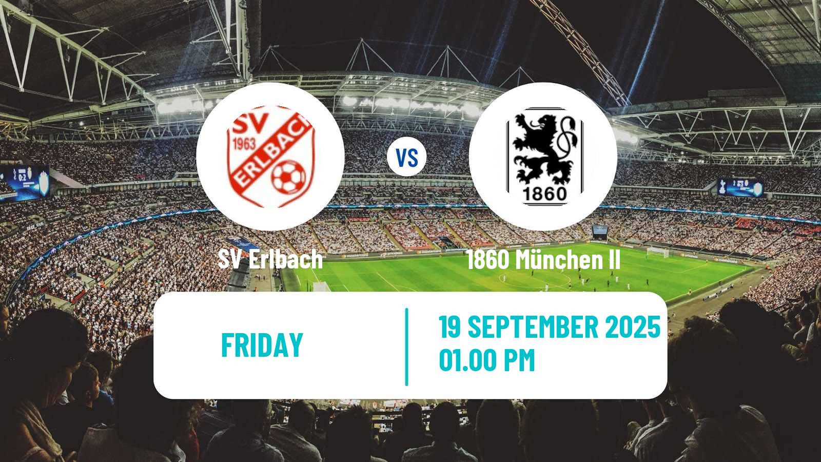 Soccer German Oberliga Bayern Süd Erlbach - 1860 München II