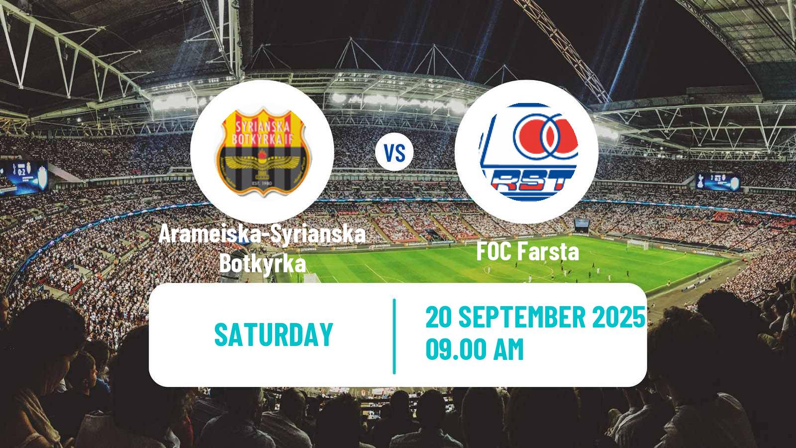 Soccer Swedish Division 2 - Södra Svealand Arameiska-Syrianska Botkyrka - Farsta
