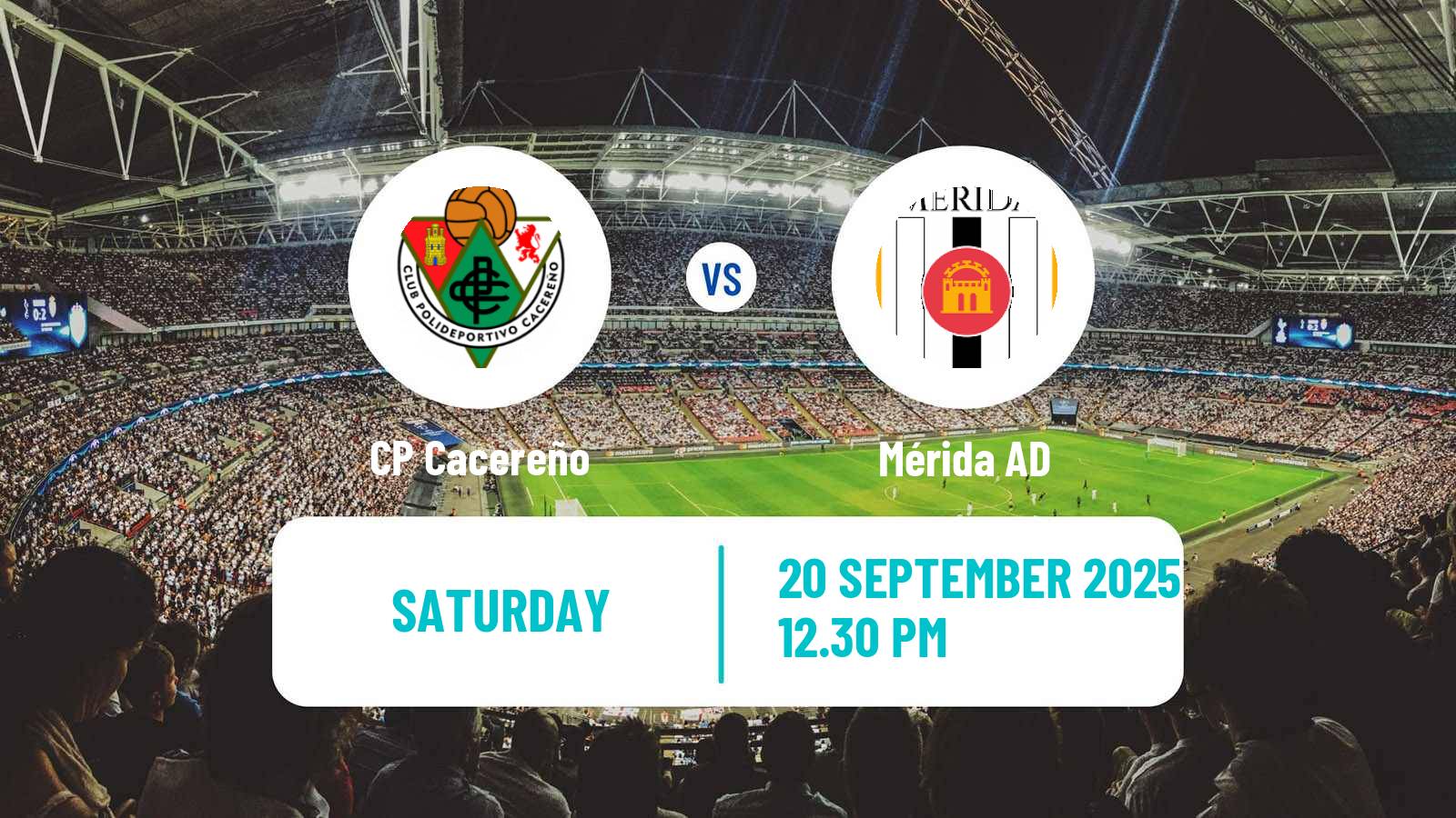 Soccer Spanish Primera RFEF Group 1 Cacereño - Mérida AD