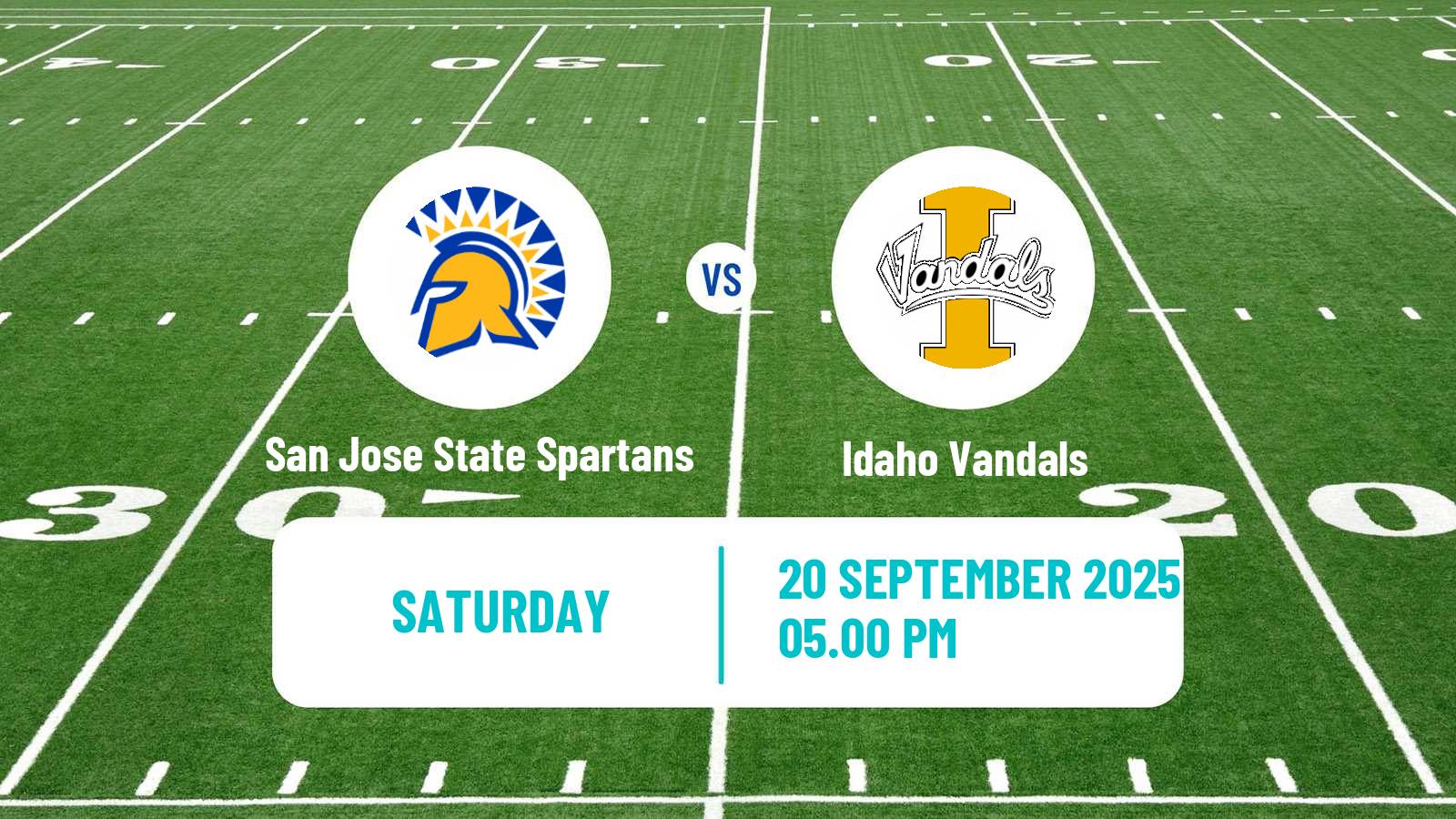 American football NCAA College Football San Jose State Spartans - Idaho Vandals