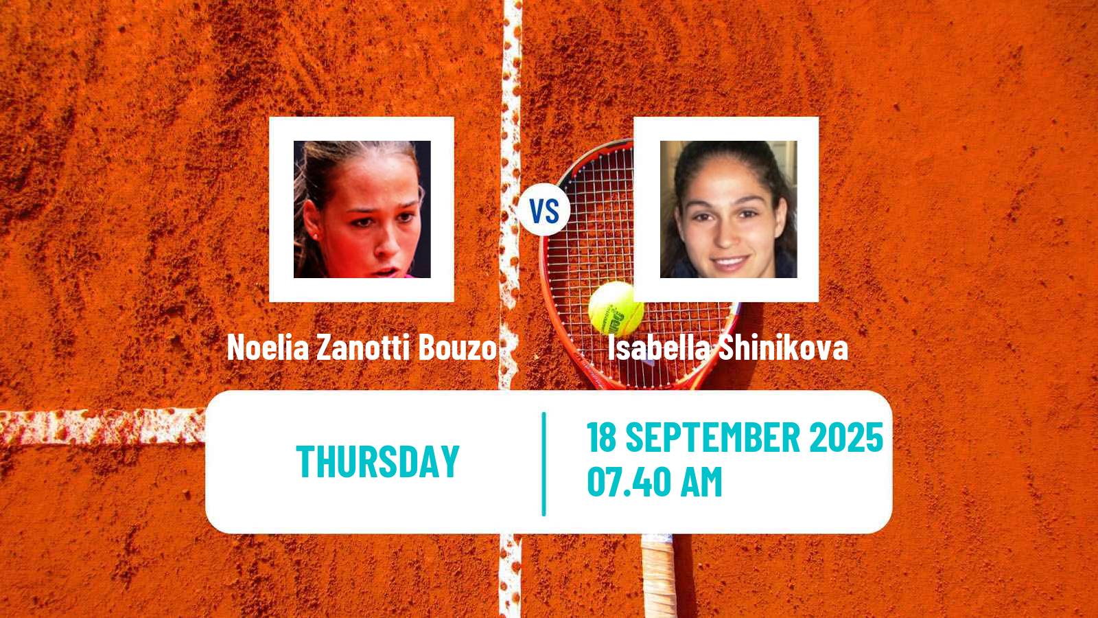 Tennis ITF W35 Monastir 4 Women Noelia Zanotti Bouzo - Isabella Shinikova