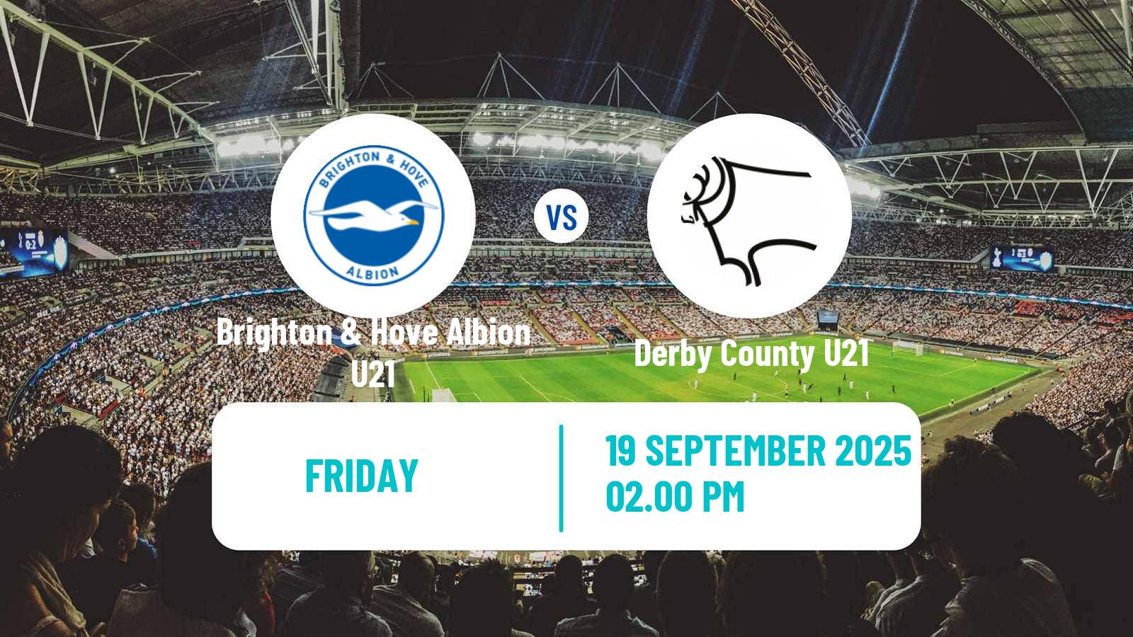 Soccer English Premier League 2 Brighton & Hove Albion U21 - Derby County U21
