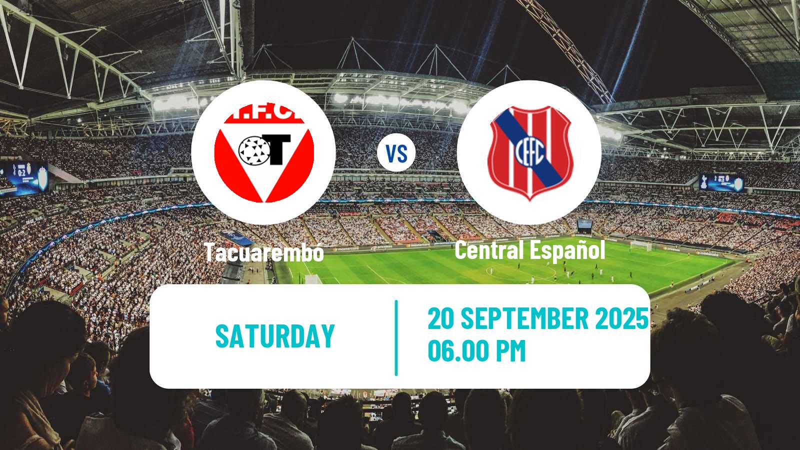 Soccer Uruguayan Segunda Division Tacuarembó - Central Español