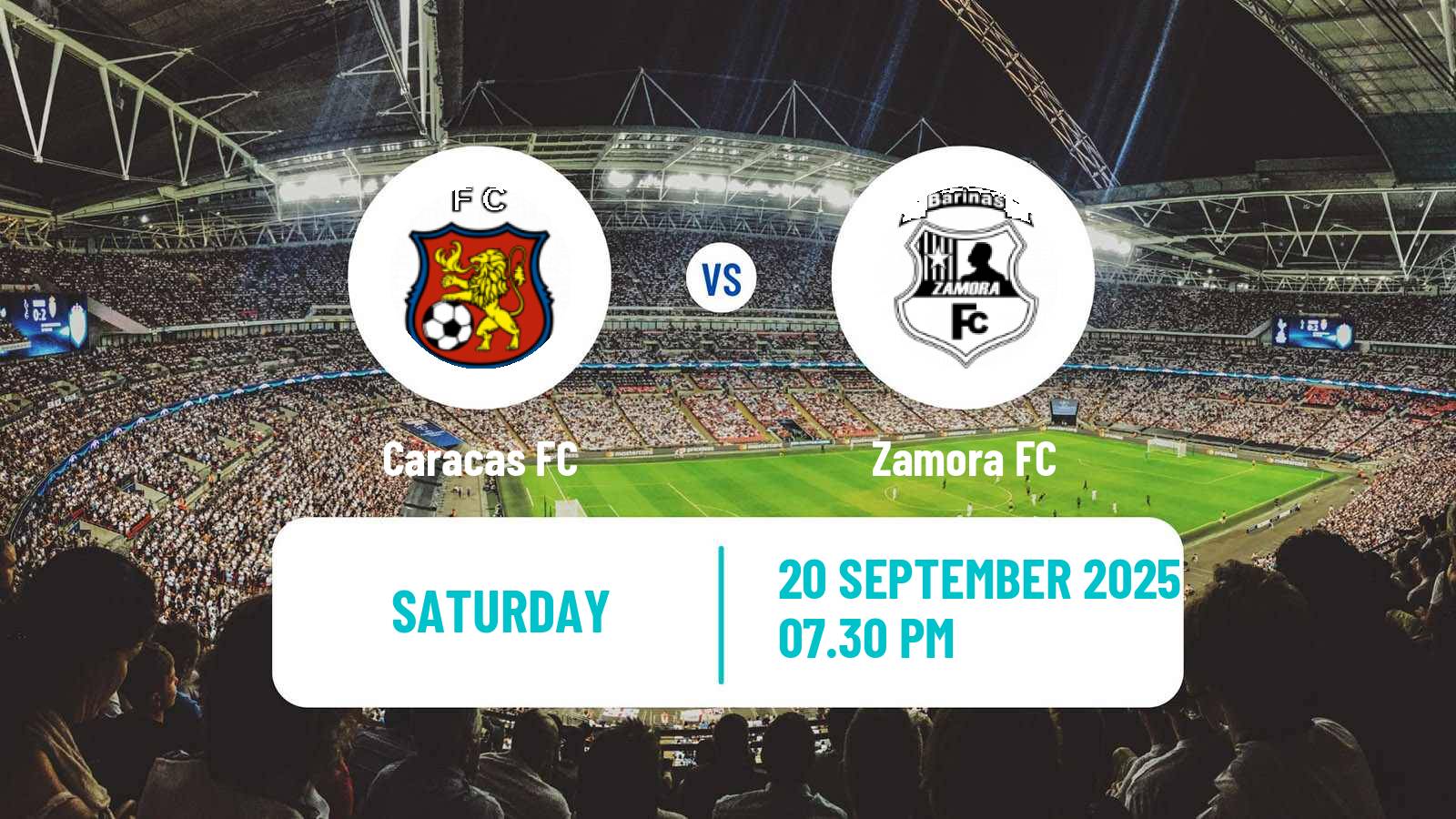 Soccer Venezuelan Primera Division Caracas - Zamora