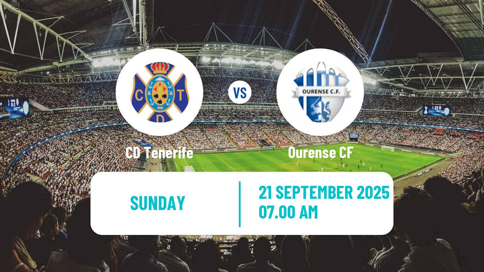 Soccer Spanish Primera RFEF Group 1 Tenerife - Ourense CF