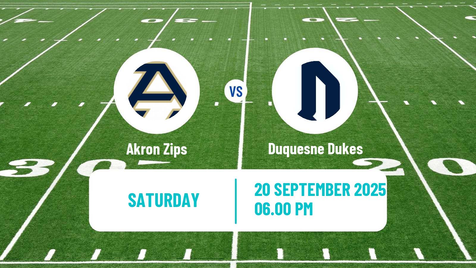 American football NCAA College Football Akron Zips - Duquesne Dukes