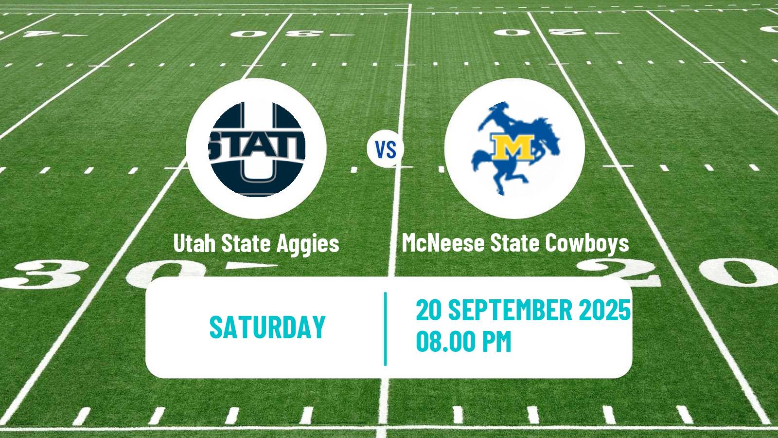 American football NCAA College Football Utah State Aggies - McNeese State Cowboys