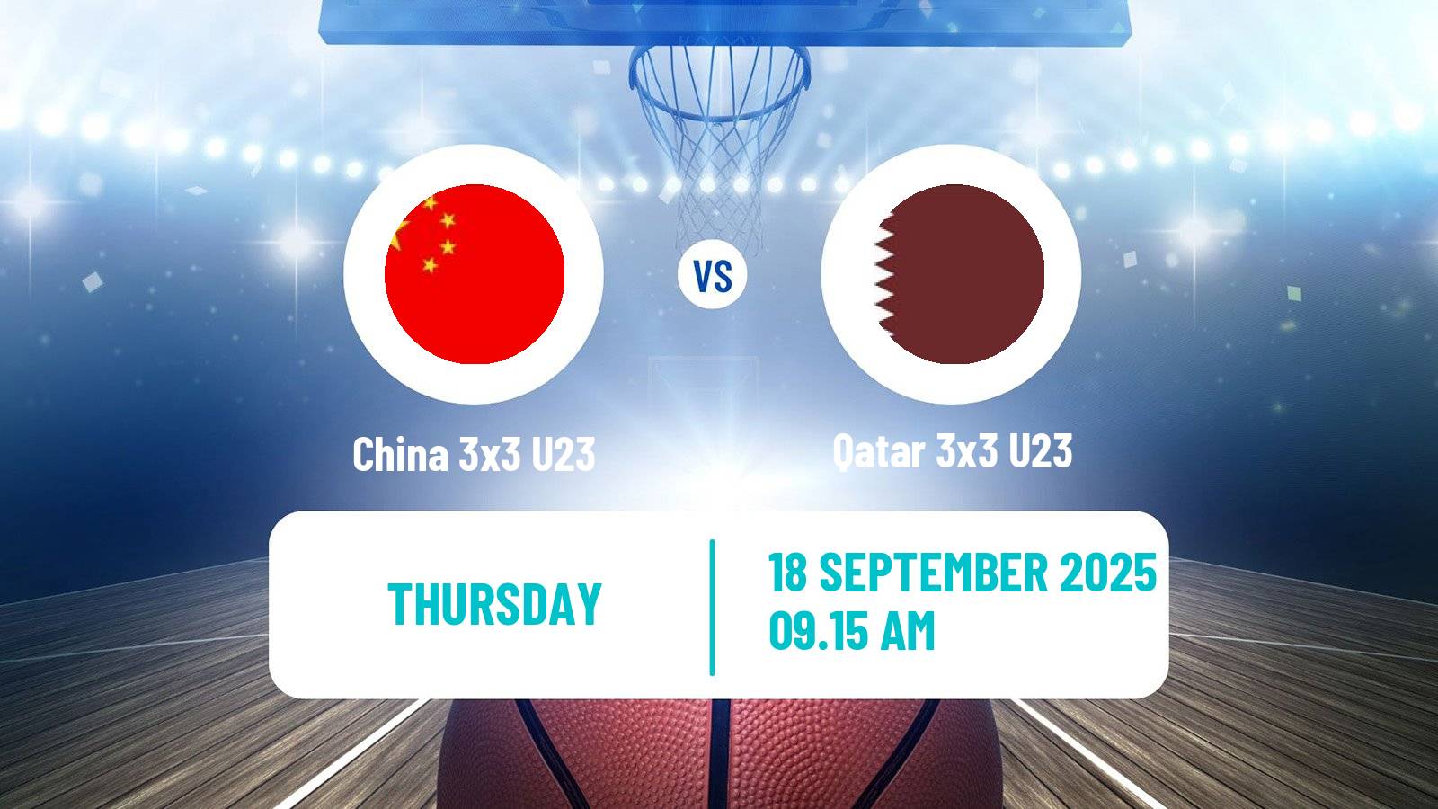 Basketball World Cup Basketball 3x3 U23 China 3x3 U23 - Qatar 3x3 U23