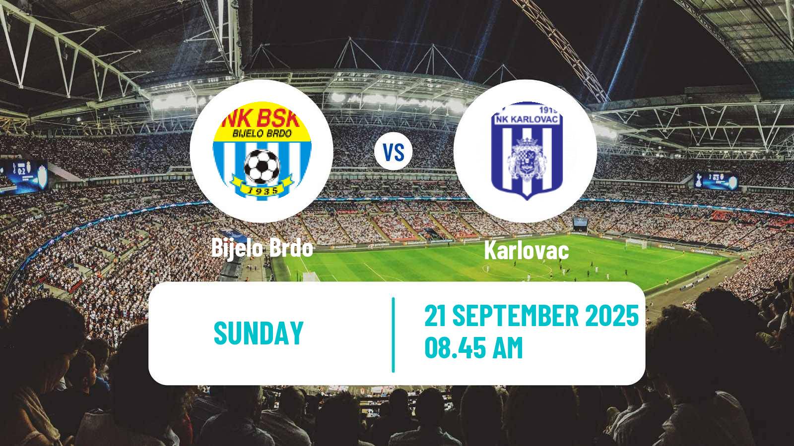 Soccer Croatian Prva NL Bijelo Brdo - Karlovac