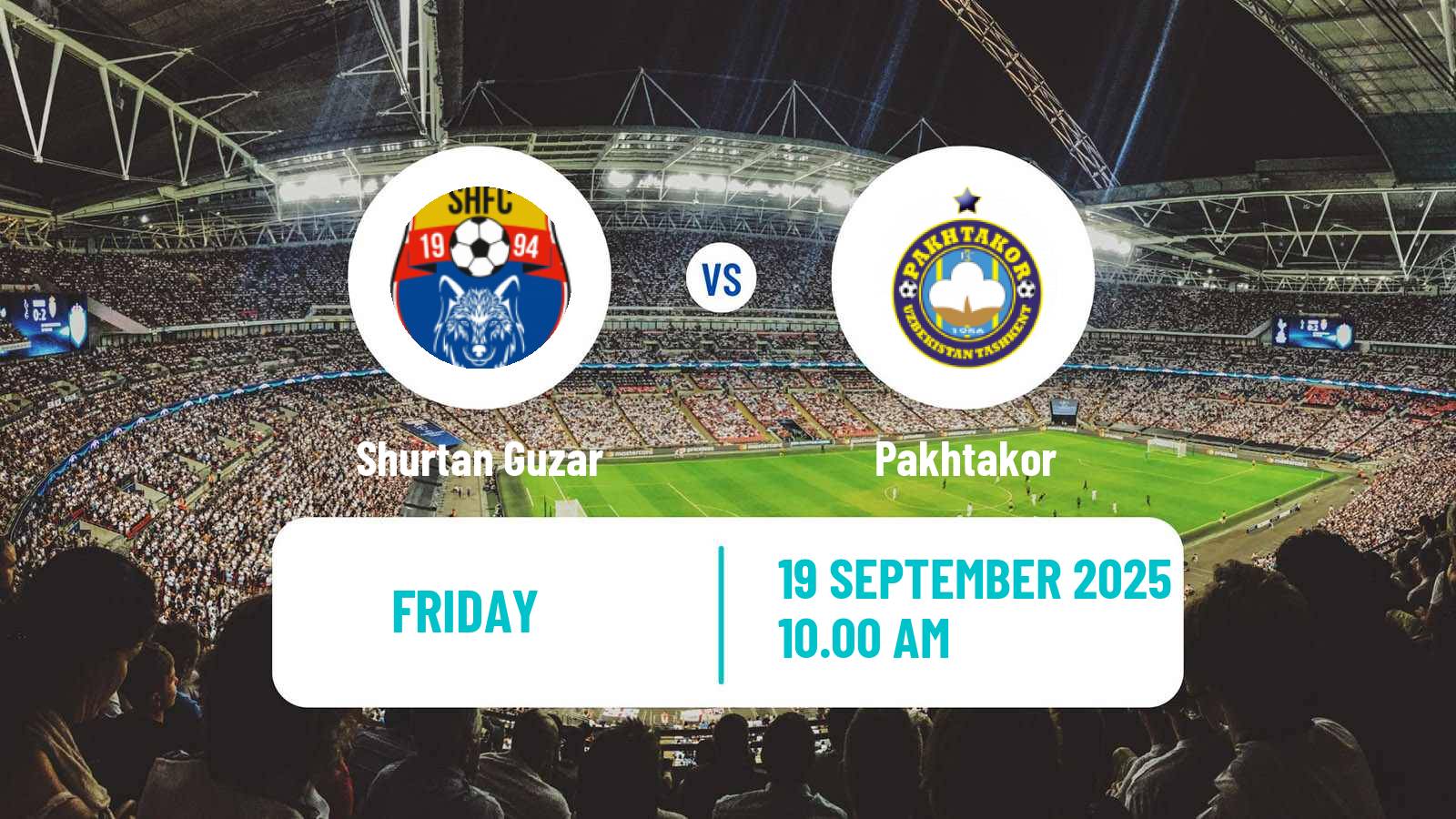Soccer Uzbek League Shurtan Guzar - Pakhtakor