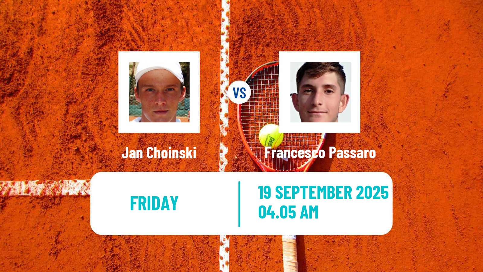Tennis Bad Waltersdorf Challenger Men Jan Choinski - Francesco Passaro
