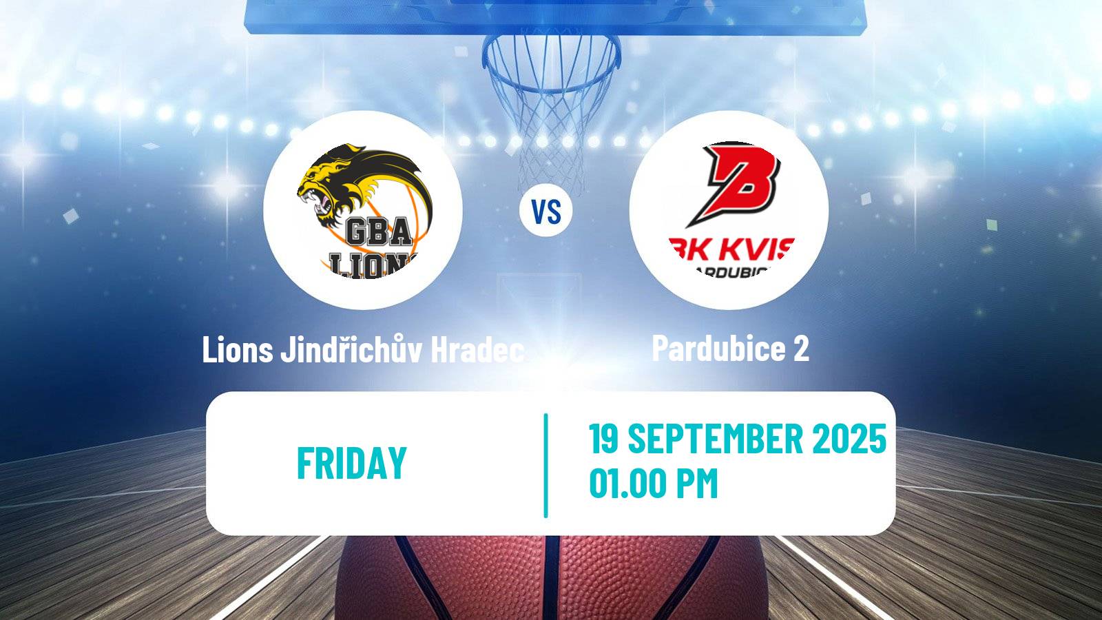 Basketball Czech 1 Liga Basketball Lions Jindřichův Hradec - Pardubice 2