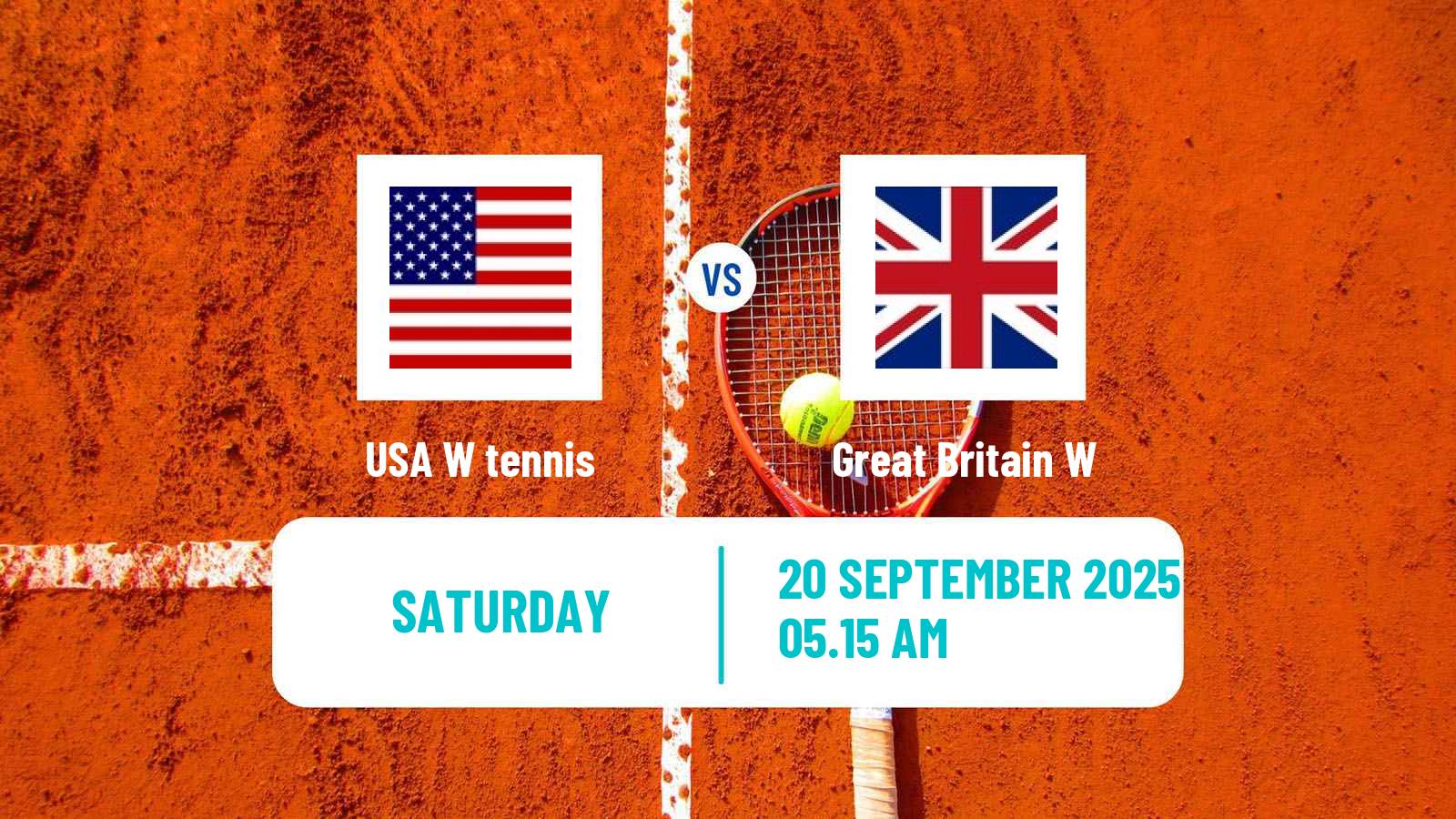 Tennis WTA Billie Jean King Cup World Group Teams USA W - Great Britain W