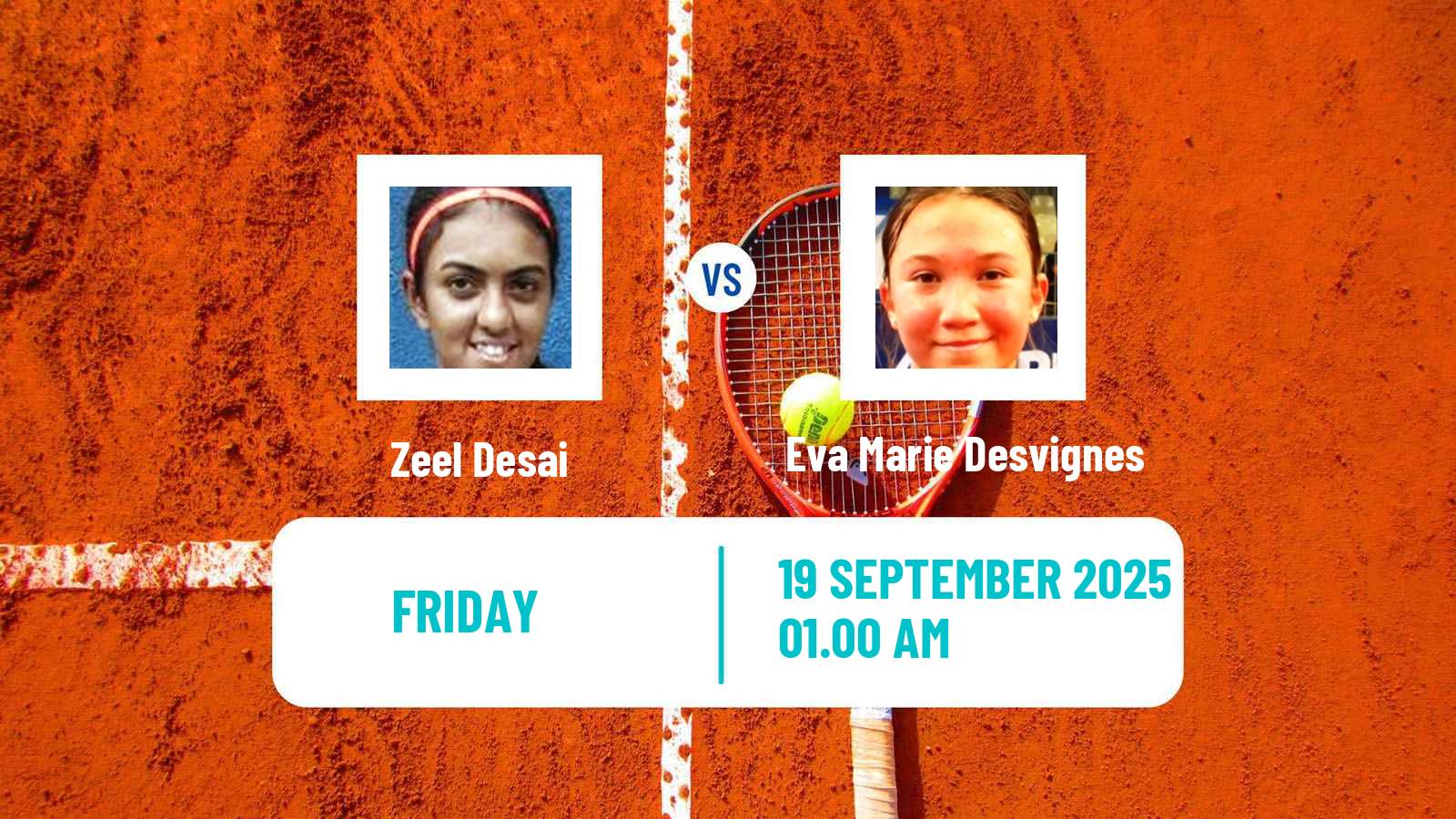 Tennis ITF W15 Gurugram Women Zeel Desai - Eva Marie Desvignes