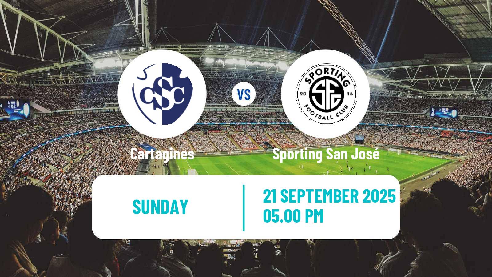 Soccer Costa Rican Primera Division Cartagines - Sporting San José