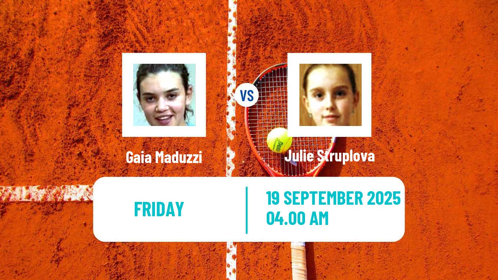 Tennis ITF W35 Santa Margherita Di Pula 7 Women Gaia Maduzzi - Julie Struplova