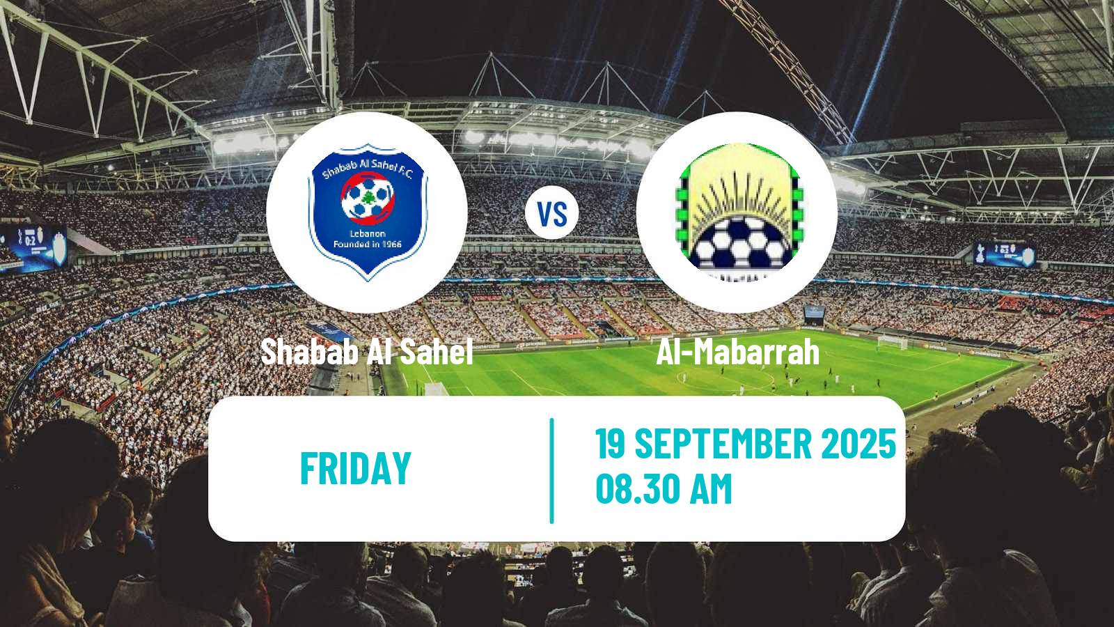Soccer Lebanese Premier League Shabab Al Sahel - Al-Mabarrah