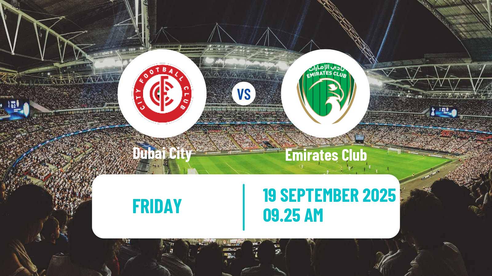Soccer UAE Division 1 Dubai City - Emirates Club