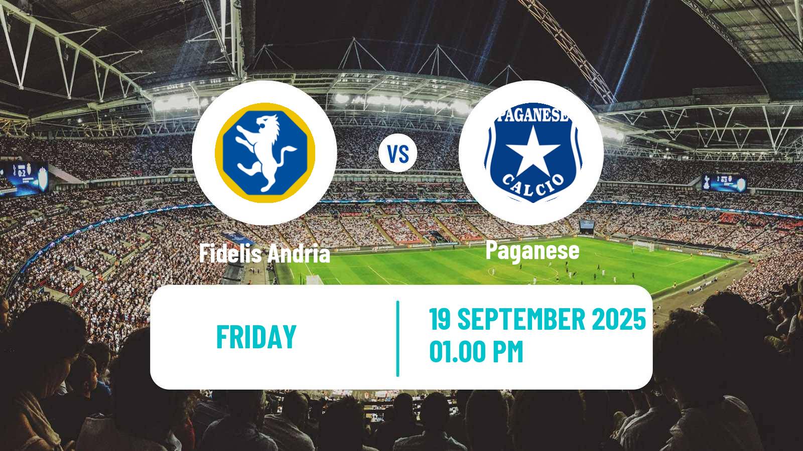 Soccer Italian Serie D - Group H Fidelis Andria - Paganese