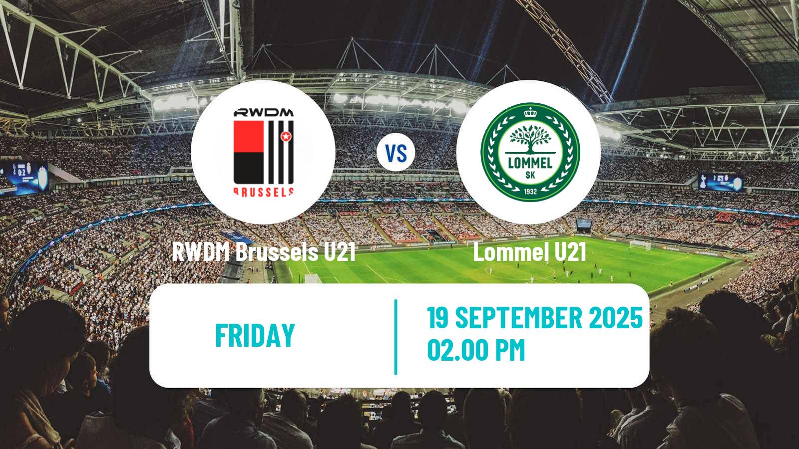 Soccer Belgian Pro League U21 RWDM Brussels U21 - Lommel U21