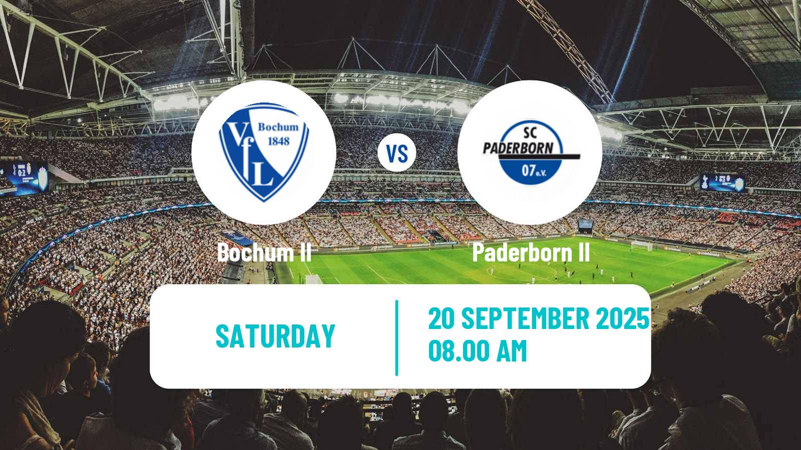 Soccer German Regionalliga West Bochum II - Paderborn II