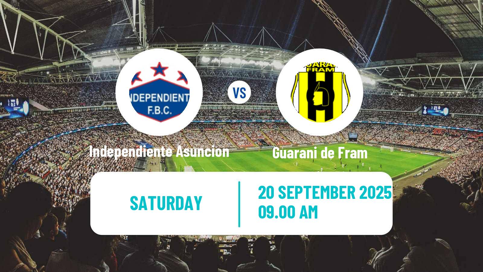 Soccer Paraguayan Division Intermedia Independiente Asuncion - Guarani de Fram