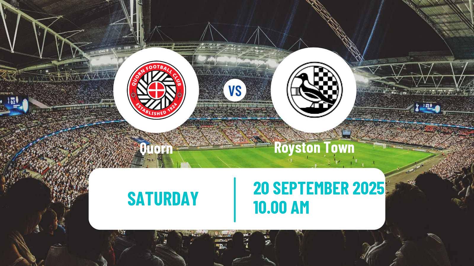 Soccer English Southern League Central Division Quorn - Royston Town