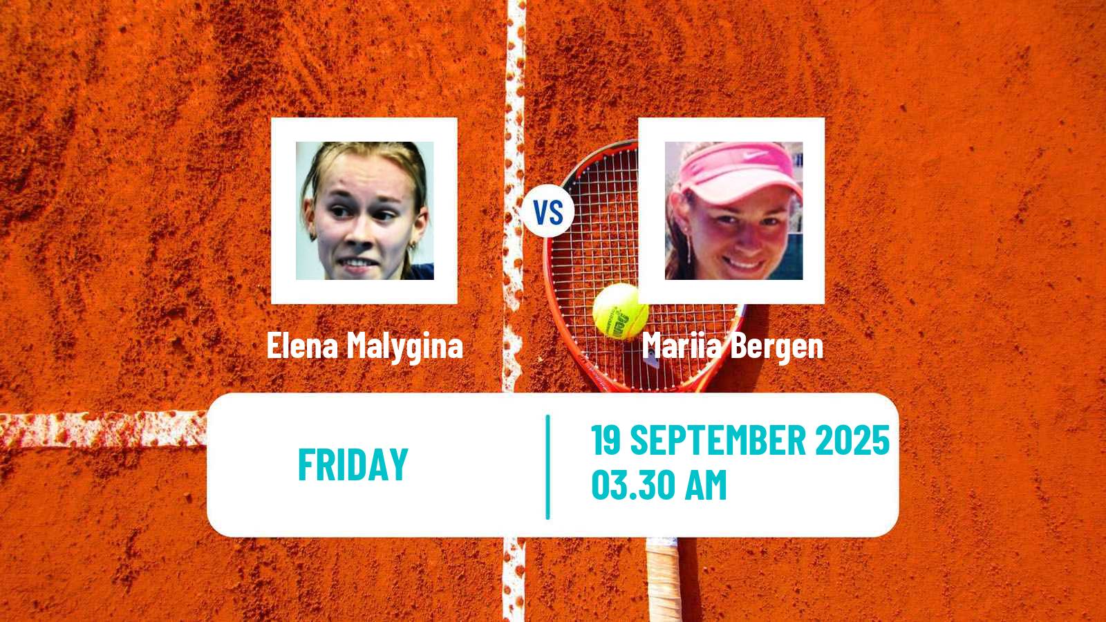 Tennis ITF W15 Kayseri 9 Women Elena Malygina - Mariia Bergen